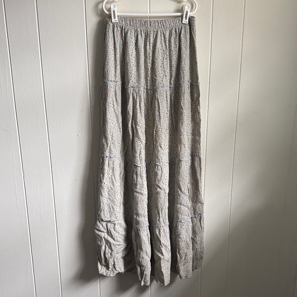Brandy Melville Izzy Light Blue Floral Maxi Skirt Sz S - Picture 5 of 5